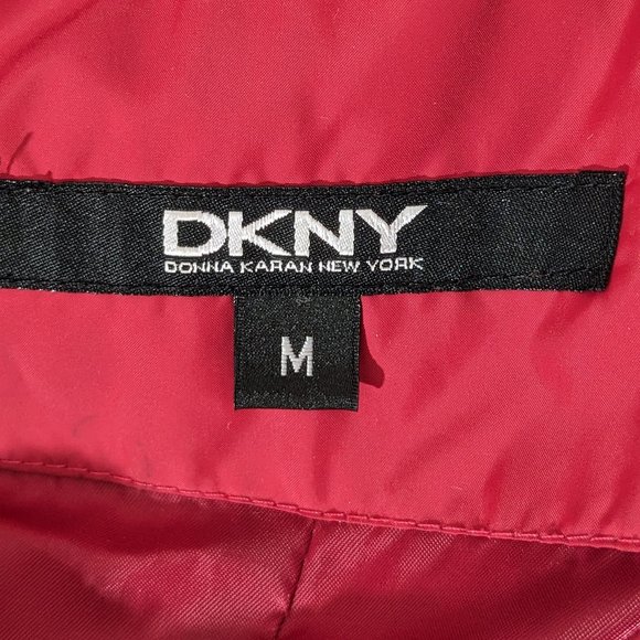 DKNY Girls' Winter Coat – Faux Fur Lined Quilted Puffer Parka Jacket SZ M Red - Picture 10 of 15